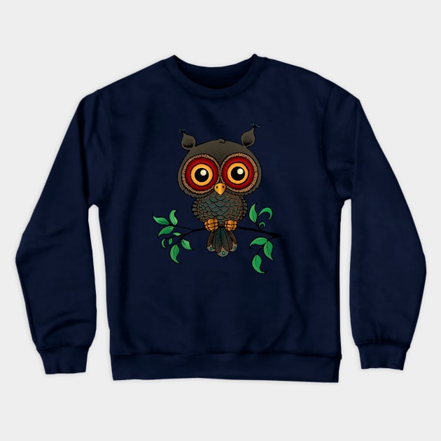 owl Crewneck Sweatshirt by mangulica